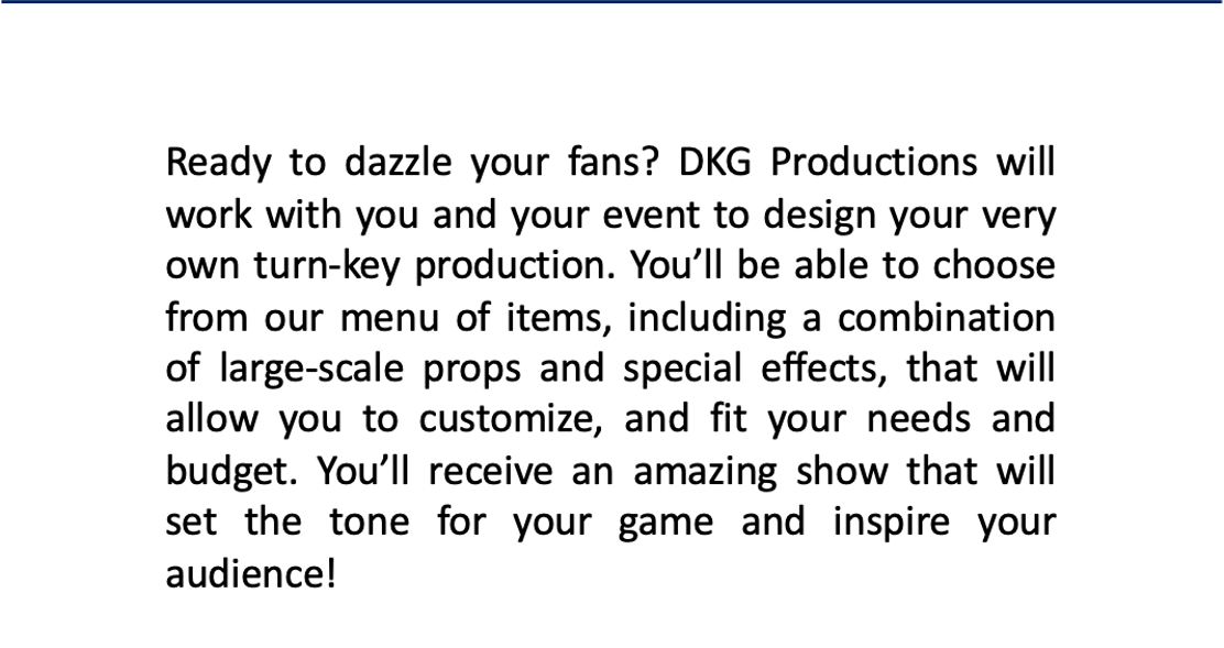 A promotional flyer for DKG Productions' custom key production services.
