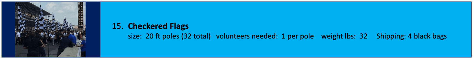 Blue sign requesting volunteers for a community event.