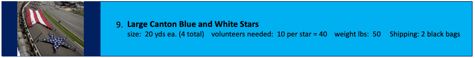 Sign asking for volunteers to count red and white stars.